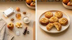 Tvarohové koláčky s jablky z horkovzdušné fritézy: hotové za 20 minut