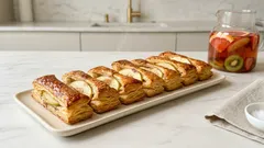 Křupavé tyčinky z listového těsta s jablky a skořicí – hotové za 20 minut