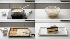 Nepečené BeBe řezy s vanilkovým krémem a čokoládovou polevou – ideální na plech