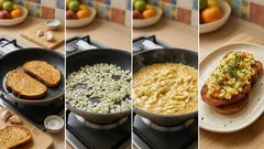 Šumavské topinky: křupavé topinky s česnekem a vaječnou směsí hotové za chvíli