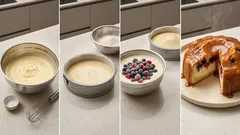 Sopečný smetanový koláč s lesními plody a karamelem – krémový a spolehlivý