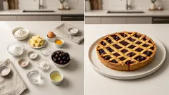 Linecký mřížkový koláč s třešněmi: křehké těsto a náplň, co drží při krájení