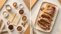 Pudinkovo-čokoládový závin z listového těsta: křupavý, rychlý a vždy drží tvar