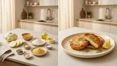 Obalované smažené patisony jako řízek: křupavé plátky z pánve raz dva