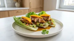 Kuřecí wrapy v salátu s avokádem a mangem – lehký oběd hotový za chvíli