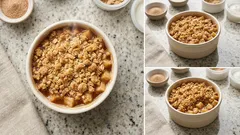 Jablečný crumble s ovesnou drobenkou: křupavý vršek a šťavnatá jablka za 30 minut