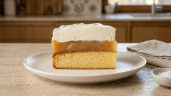 Rychlá jablečná buchta na plech: piškot, pudinková jablka a šlehačka