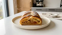 Jablečné pletence z listového těsta s meruňkovým džemem: křupavé a rychlé