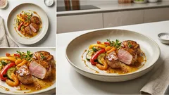 Vepřové medailonky na medu a hořčici: rychlá večeře z jedné pánve