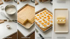 Žravé řezy s mandarinkami: nadýchaný korpus, smetanový krém a vanilková vrstva