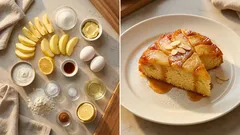 Obrácený jablečný koláč s karamelem – stačí upéct a jen otočit