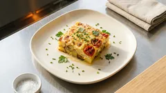 Císařské zapečené brambory se šunkou a sýrem – krémová večeře z jednoho pekáče