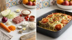 Zapečené bílé zelí s mletým masem: šťavnatá večeře z jednoho pekáče