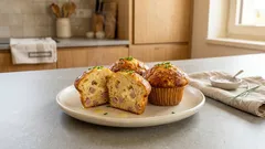 Slané cottage muffiny se šunkou a sýrem – rychlá snídaně bez kynutí