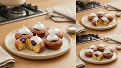 Babiččiny vdolky se sněhem: nadýchané kynuté bochánky s povidly