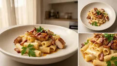 Kuře v sýrovo-slaninové omáčce z pánve: hotovo za pár minut