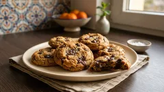 Domácí čokoládové sušenky – měkké uvnitř, křupavé na okraji