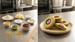 Matcha linecké koláčky: křehké vánoční cukroví s jemnou čajovou chutí