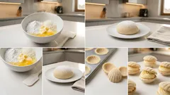 Marcipánové mušličky do formiček: vánoční cukroví, které vypadá jako z cukrárny