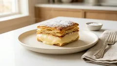 Křupavé listové těsto s vanilkovým pudinkem: rychlý dezert pro nečekanou návštěvu