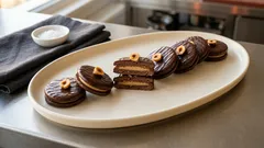 Lískooříškové vánoční cukroví v čokoládě: křehké, slepované a krásně drží tvar