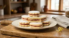 Falešné linecké z pudinku a zakysané smetany: křehké cukroví, co se nedrolí