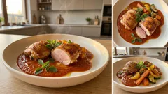 Kuřecí stehna v rajčatovo-zeleninové omáčce: poctivý oběd i večeře