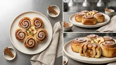 Jablečné rolky se skořicí: nadýchané pečivo s dušenými jablky krok za krokem