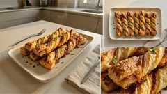 Sýrové vrtule z listového těsta: křupavé pohoštění s protlakem hotové bez stresu