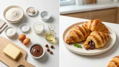 Domácí croissanty s Nutellou bez složitého laminování: nadýchané a krásně zlaté