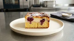 Třešňový koláč s tvarohem z horkovzdušné fritézy: vláčný a hotový rychle