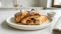 Zlatavé kynuté šátečky s rozinkami: nadýchané těsto a máslová náplň