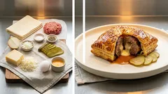 Masové kuličky v listovém těstě se sýrem: křupavé balíčky z trouby