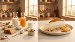 Rychlý nepečený krémeš s broskvemi a Lotus polevou – stačí navrstvit a vychladit