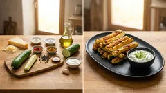 Pečené cuketové hranolky s jogurtovým dipem – křupavé bez smažení