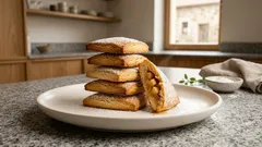 Křehké sušenky s jablečnou náplní: jednoduché těsto s jogurtem a vůně skořice