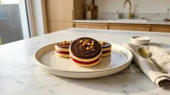 Išelské dortíčky jako z cukrárny: mandlové sušenky s rybízovou marmeládou a čokoládou