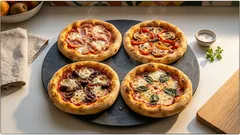 Domácí mini pizzy z kynutého těsta: nadýchané okraje a hotovo za pár minut v troubě