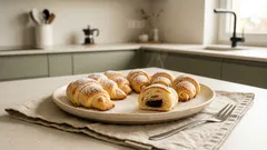 Šlehačkové rohlíčky bez kynutí: křehké, rychlé a s náplní podle chuti